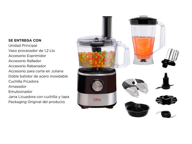 Procesadora Liliana Fullprocessor AM780 9en1 750w c/ Exprimidor - 5