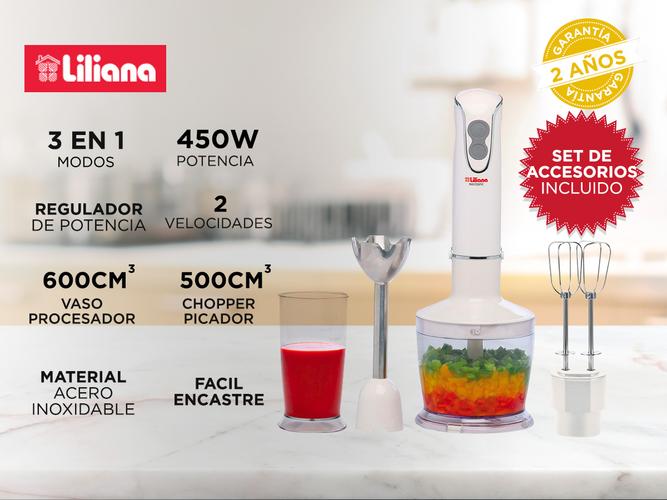 Mixer Liliana Masterpic AH130 3en1 Licúa - Pica - Bate - 1