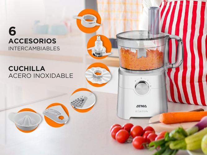 Multiprocesadora Atma MP8405 650w+6 accesorios - 3