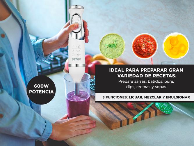 Atma Lm8527ap Licuadora De Mano Mixer Batidora Varilla Metal - 2