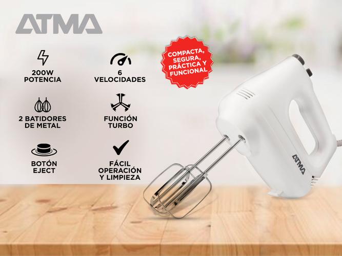 Batidora de Mano Atma Eléctrica BM8740AP 6 velocidades - 1
