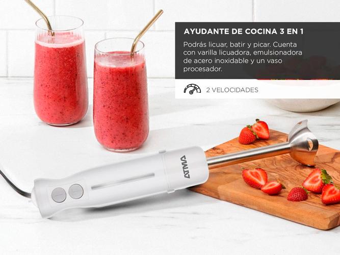 Licuadora de Mano Atma LM8530 Essential con varilla Metálica + Accesorios - 2