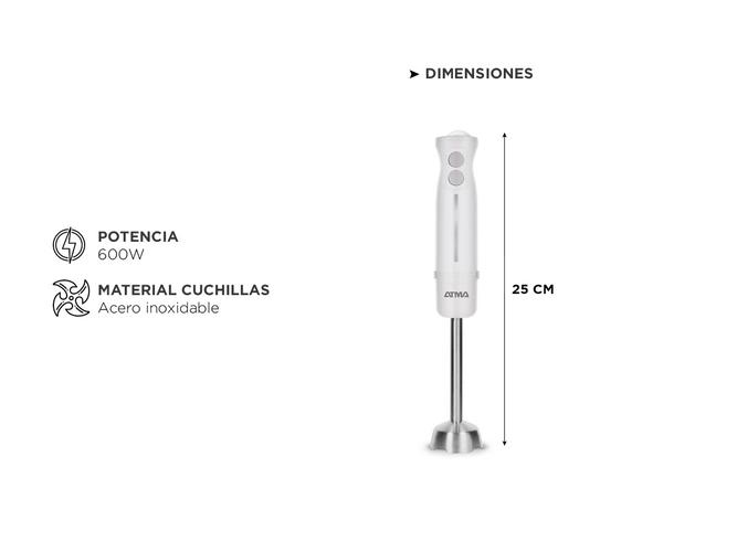 Licuadora de Mano Atma LM8530 Essential con varilla Metálica + Accesorios - 4