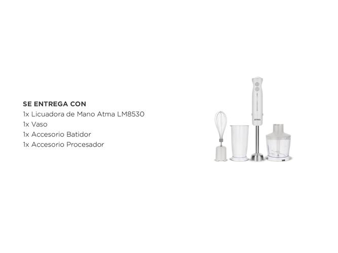 Licuadora de Mano Atma LM8530 Essential con varilla Metálica + Accesorios - 5