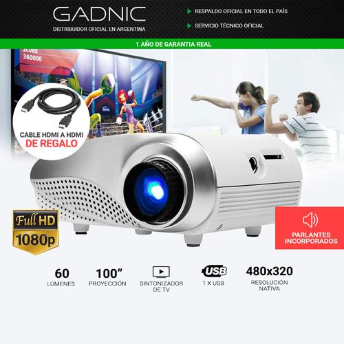 Mini Proyector Gadnic Max Style 60 Lúmenes Portátil HDMI VGA Sinto TV - 1