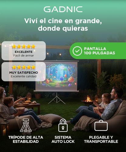Pantalla Proyector Gadnic 100  Tripode Usado - 1