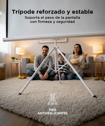 Pantalla Proyector Gadnic 100  Tripode Usado - 3
