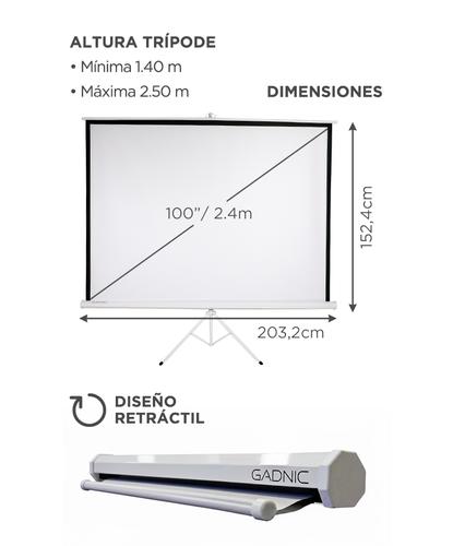Pantalla Proyector Gadnic 100 - 5