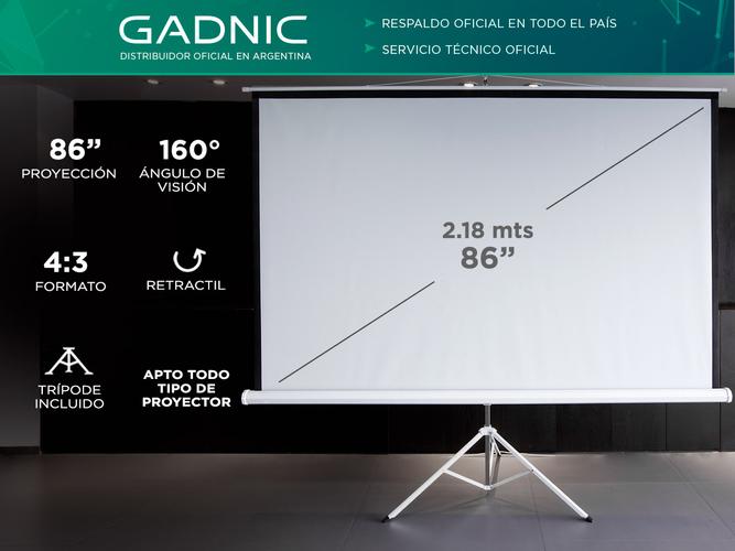 Pantalla Para Proyector Gadnic 86