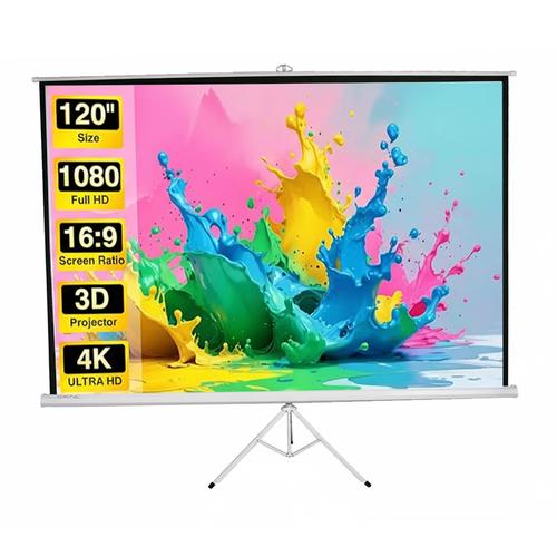 Pantalla Proyector Gadnic 120 Manual con trípode - 0