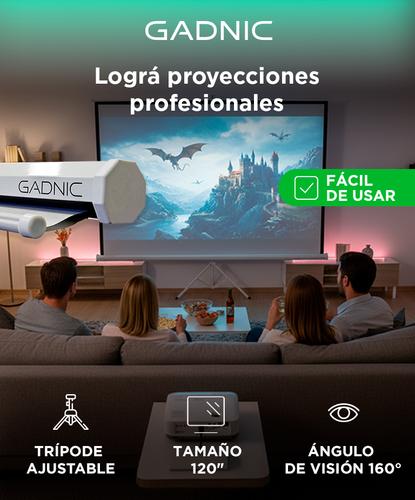 Pantalla Proyector Gadnic 120 Manual con trípode - 1