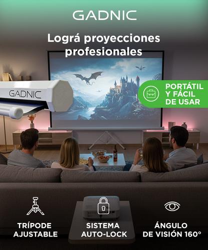 Pantalla Proyector Gadnic 120 Manual con trípode - 1