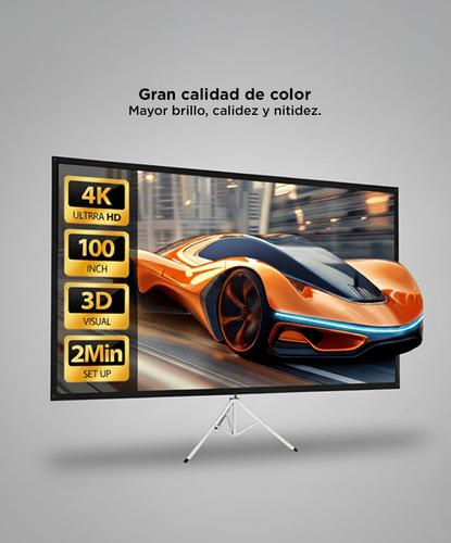 Pantalla Proyector Gadnic 120 Manual con trípode - 3