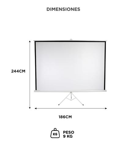 Pantalla Proyector Gadnic 120 Manual con trípode - 5