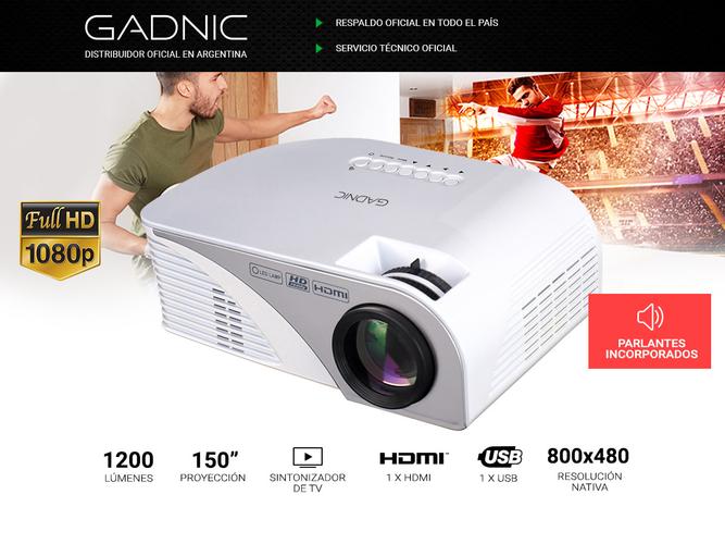 Mini Proyector Gadnic Optimus 1200 Lúmenes Portátil HDMI VGA Sinto Tv - 1