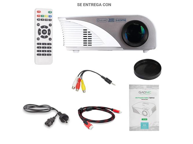 Mini Proyector Gadnic Optimus 1200 Lúmenes Portátil HDMI VGA Sinto Tv - 6