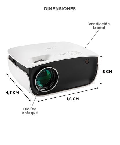 Proyector Gadnic Unique 2500 Lúmenes HDMI USB AV Full HD - 5