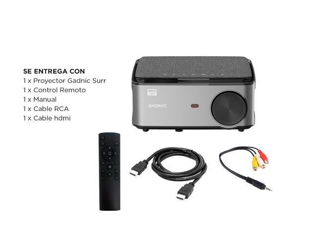Proyector Gadnic Surr 5500 Lúmenes Con Filtro HEPA HDMI x 2 USB x 2 - 6