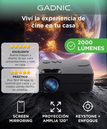 Proyector Gadnic Ultra Led 2000 Lúmenes HDMI USB VGA - 1