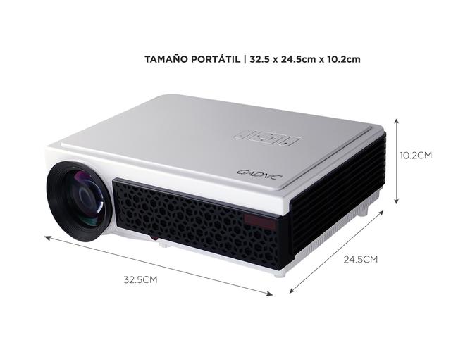 Proyector Gadnic H-Pro 4800 Lúmenes HDMI USB VGA - 5