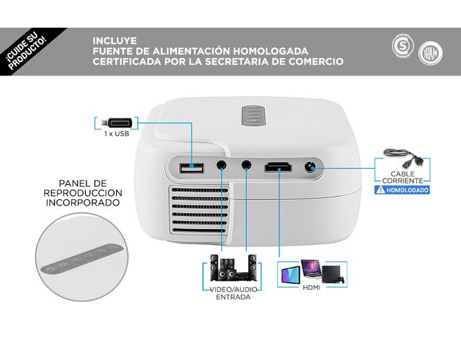 Kit Gadnic Proyector Spectacular + Pantalla Proyector Proj0003 100
