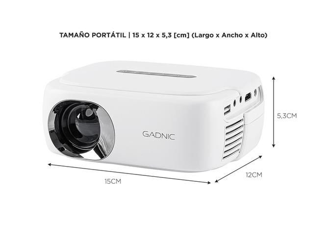 Proyector Gadnic Spectacular 1200 Lúmenes HDMI USB AV Full HD - 5