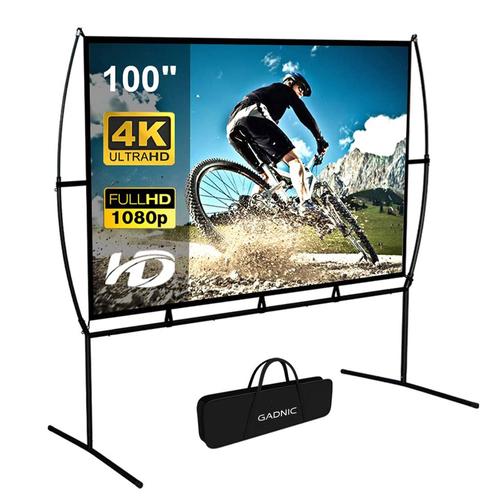Pantalla de Proyector Gadnic con Soporte Plegable Portátil de 100 pulgadas - 0