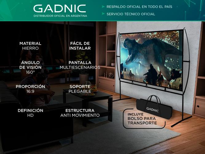 Pantalla de Proyector Gadnic con Soporte Plegable Portátil de 100 pulgadas - 1