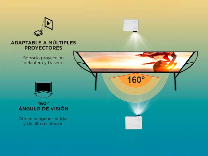 Pantalla de Proyector Gadnic con Soporte Plegable Portátil de 100 pulgadas - 2