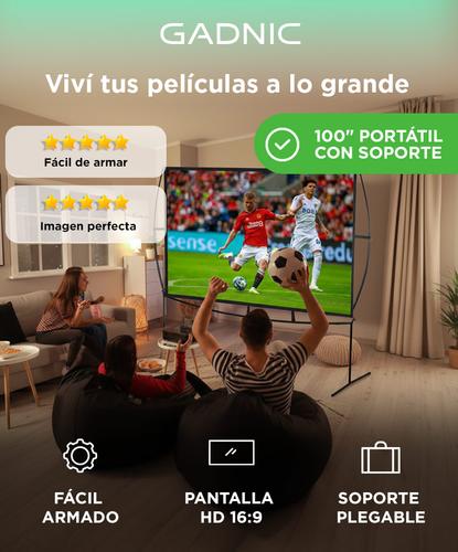 Pantalla de Proyector Gadnic con Soporte Plegable Portátil de 100 pulgadas - 1