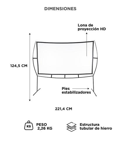 Pantalla de Proyector Gadnic con Soporte Plegable Portátil de 100 pulgadas - 5