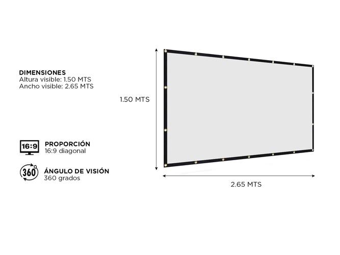 Pantalla de Proyector Gadnic 120 Portátil Visión 360 - 3