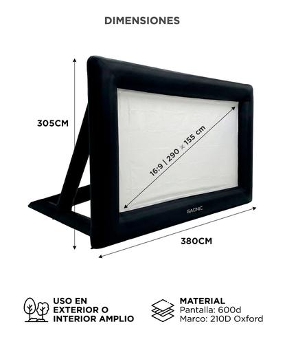 Pantalla Para Proyector Inflable GADNIC Exterior 16ft 169 290x155 - 5