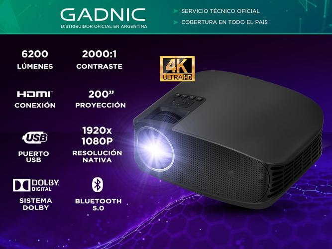 Proyector Full HD Gadnic VP300 6200 Lumens - 1