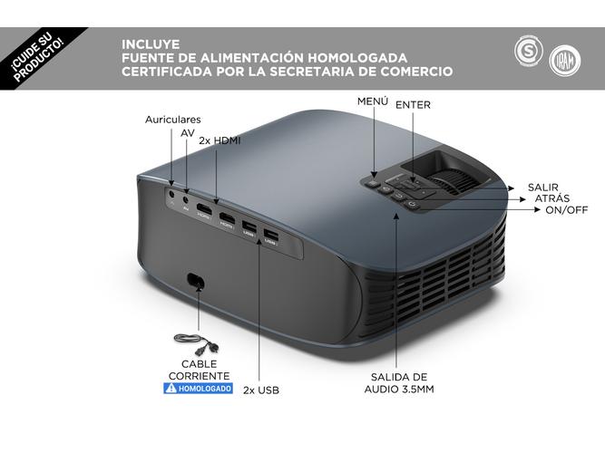 Proyector Full HD Gadnic VP300 6200 Lumens - 5