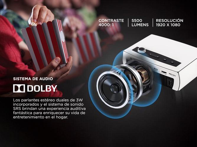 Proyector Bluetooth Gadnic VP250 5500 Lumens - 3