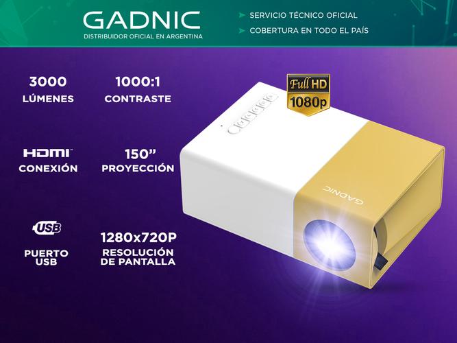 Mini Proyector Portatil Gadnic VP400 3000 Lumens - 1