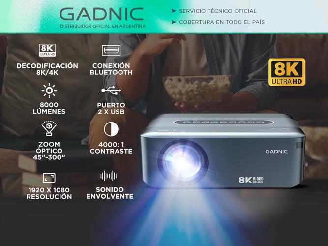 Proyector Gadnic 8000 Lumenes Dolby Usado - 1
