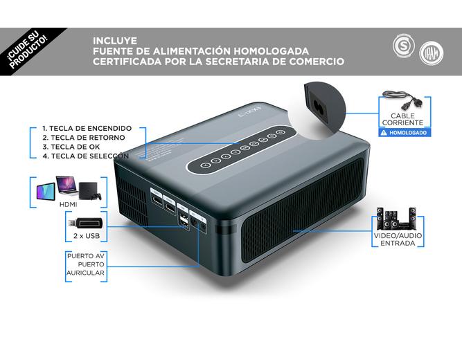 Proyector Gadnic 8000 Lumenes Dolby Usado - 2