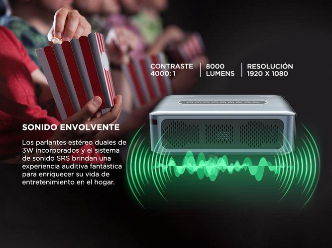 Proyector Gadnic 8000 Lumenes Dolby Usado - 3