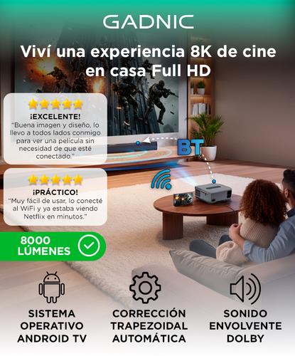 Proyector Gadnic 8000 Lumenes Sonido Envolvente - 1