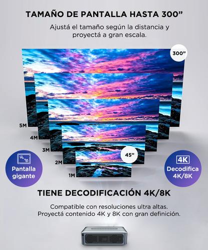 Proyector Gadnic 8000 Lumenes Sonido Envolvente - 2