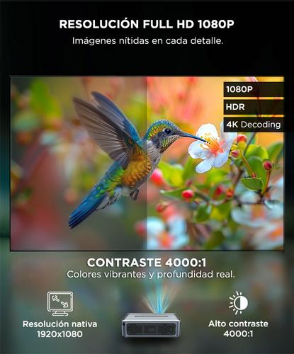 Proyector Gadnic 8000 Lumenes Sonido Envolvente - 4