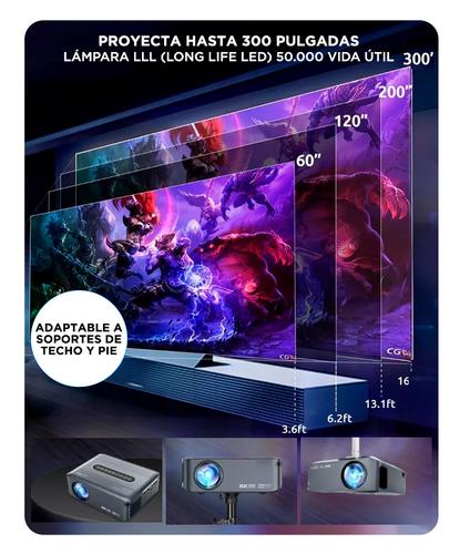 Proyector Gadnic 8000 Lumenes Sonido Envolvente - 4