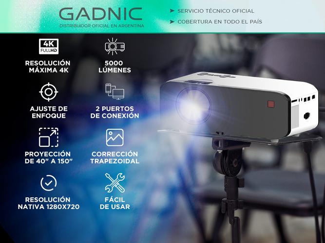 Proyector Gadnic Mini 4k 5000 Lumens Usado - 1
