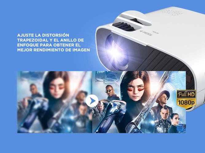 Proyector Portátil Gadnic 1080P Full HD HDMI Outlet - 3