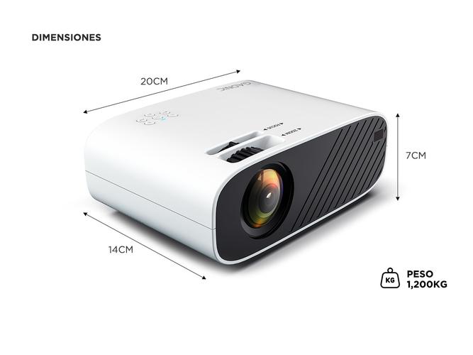 Proyector Portátil Gadnic 1080P Full HD HDMI Outlet - 5