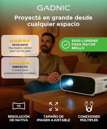 Proyector Portátil Gadnic 1080P Full HD HDMI Outlet - 1