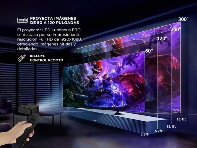 Proyector Gadnic Luminous Pro 6200 Lúmens Full HD Con Altavoz  - 3