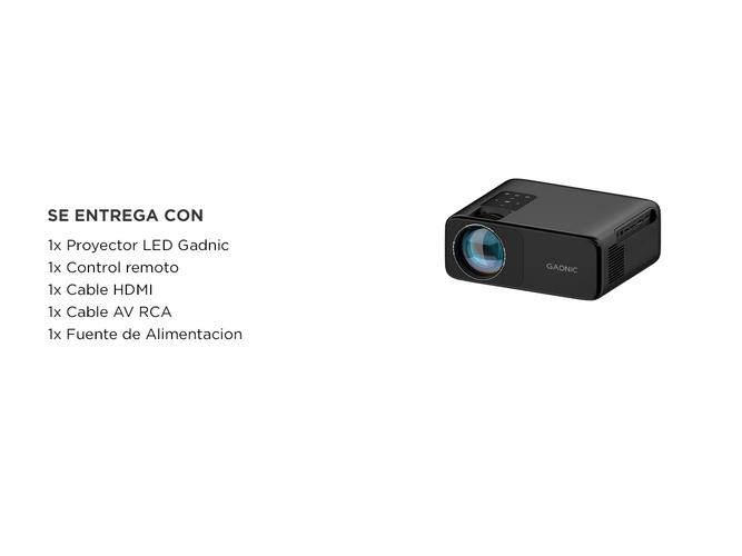 Proyector Gadnic Luminous Pro 6200 Lúmens Full HD Con Altavoz  - 6